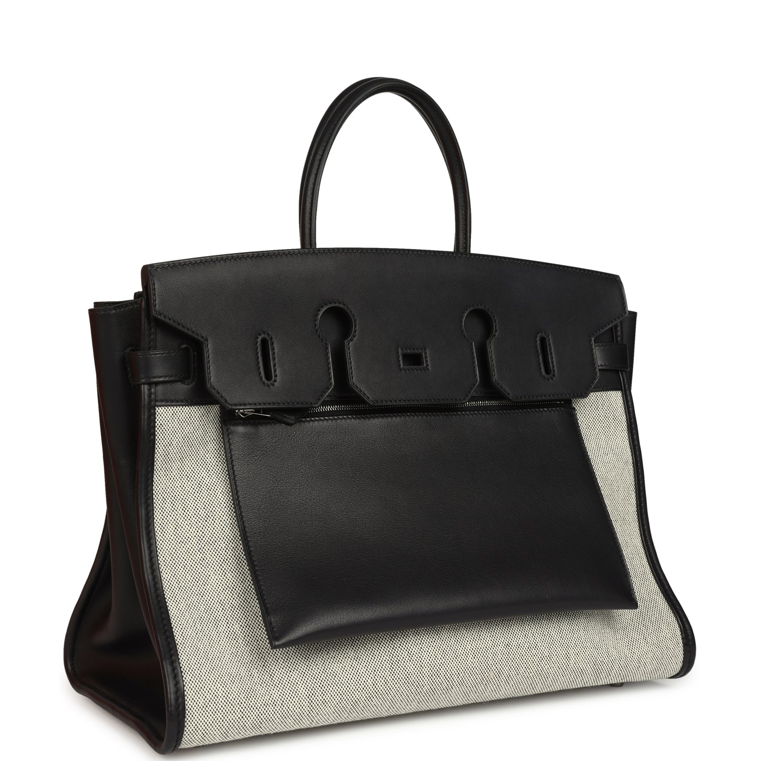 Black-Ecru Toile H Canvas and Black Volupto Palladium Hardware