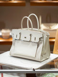 Off-White Reversible Structured Tote | Modern Neutral Statement Handbag