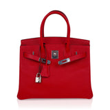 Rouge Casaque Epsom Leather with Palladium Hardware