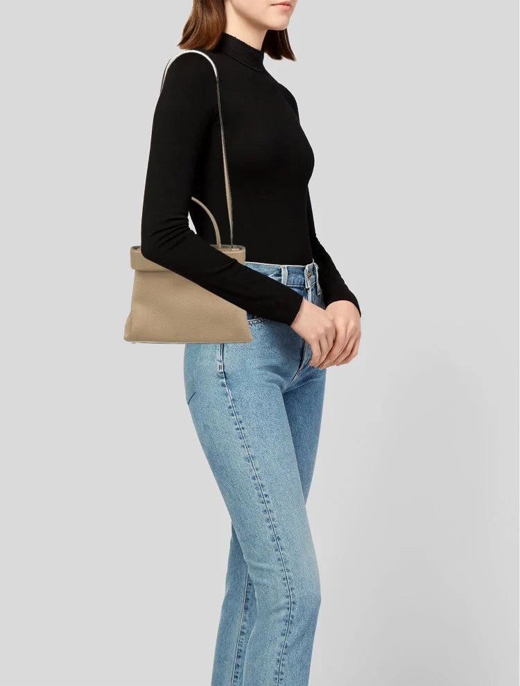 Beige Convertible Top Handle Tote | Neutral Everyday Shoulder Bag