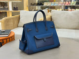 Deep Blue Multi-Pocket Tote | Spacious Everyday Handbag for Work & Travel