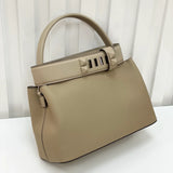 Grey Convertible Top Handle Tote | Neutral Everyday Shoulder Bag