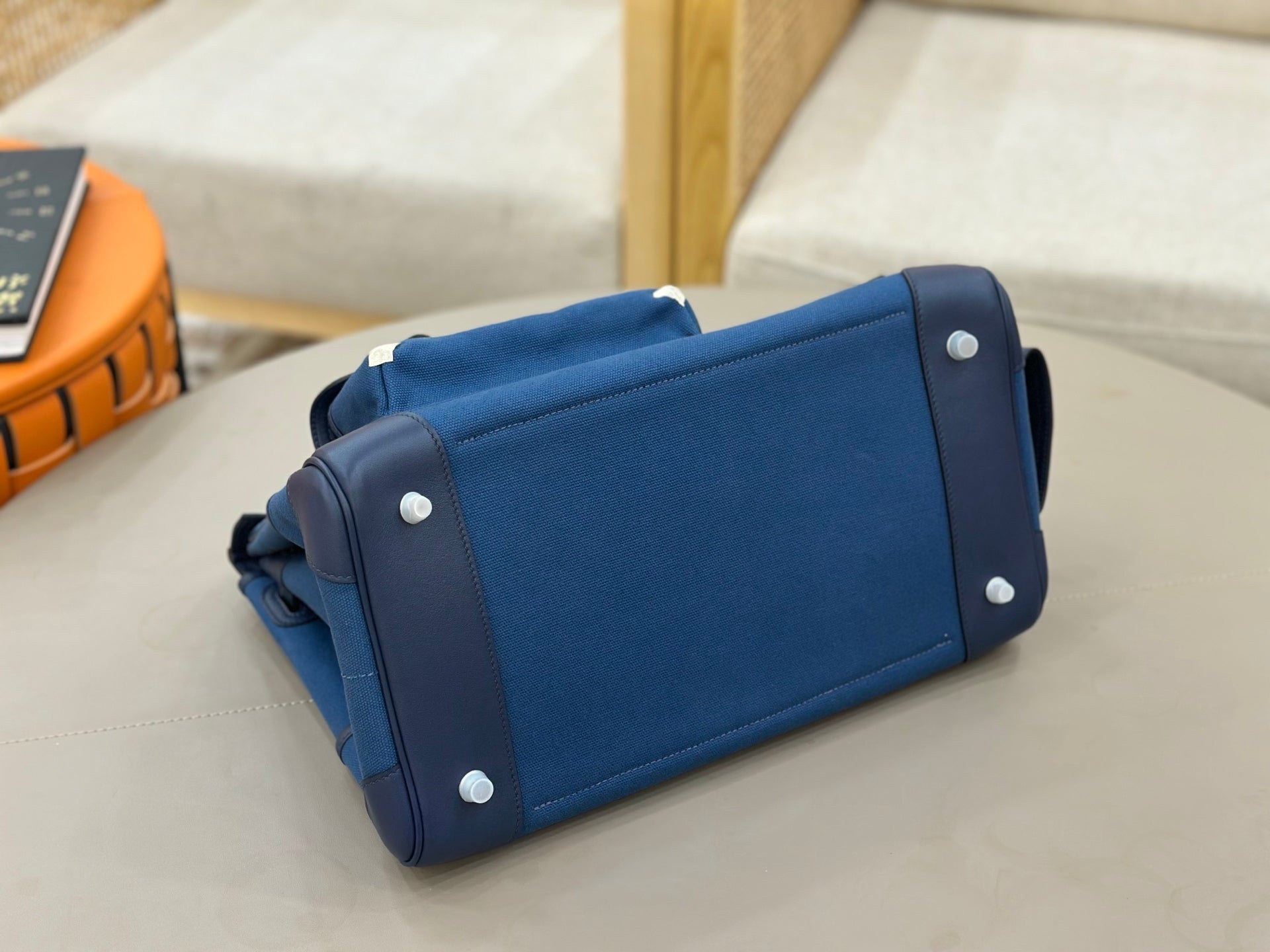 Deep Blue Multi-Pocket Tote | Spacious Everyday Handbag for Work & Travel