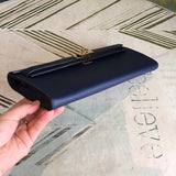 Royal Blue Epsom Leather Premium Craftsmanship Chic Evening Bag