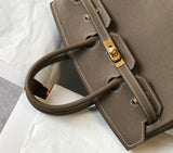 Elephant Grey Calfskin Gold Hardware Soft & Durable Luxury Tote