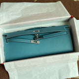 Denim Blue Premium Gold & Silver Hardware Perfect Evening Daily Handbag