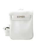 White Jump Backpack Palladium Hardware
